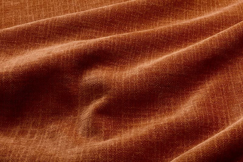 412 Esina Rust Orange, nærbilde av stoff