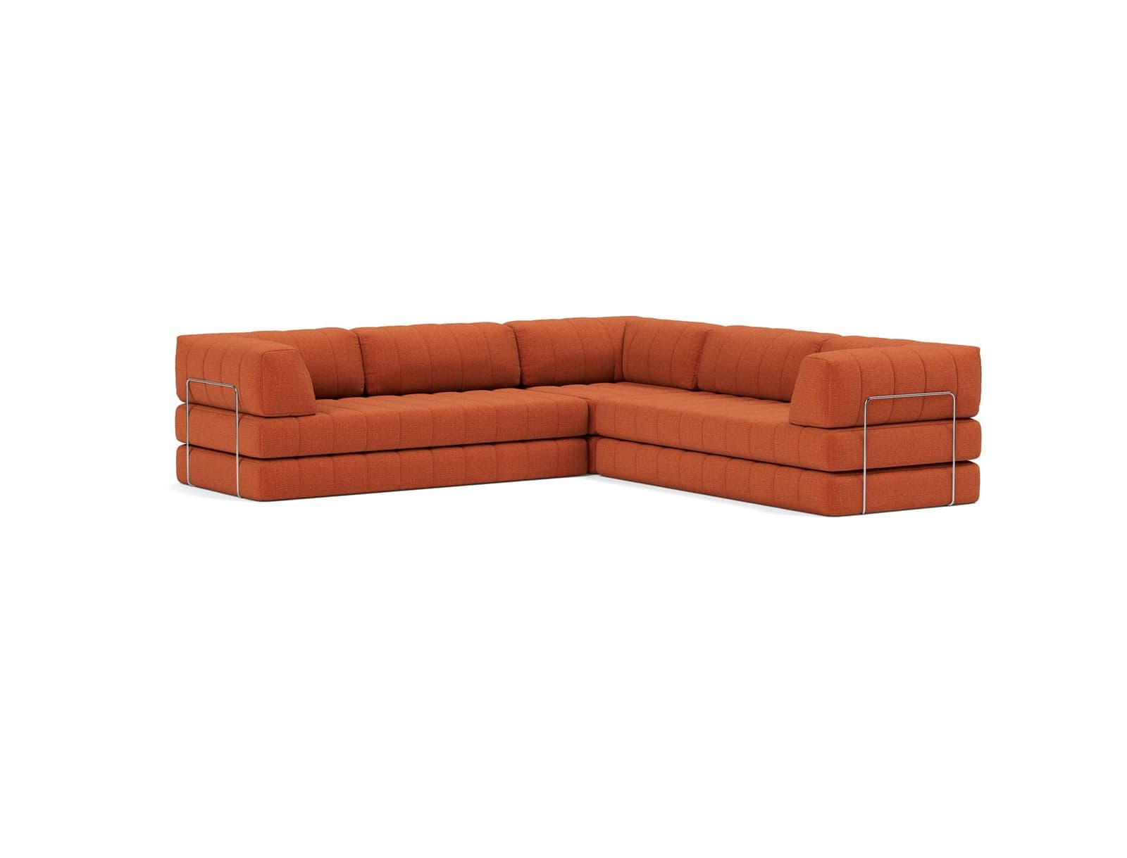 CozyPad sovesofa i 412 Esina Rust Orange, som sofa (2)