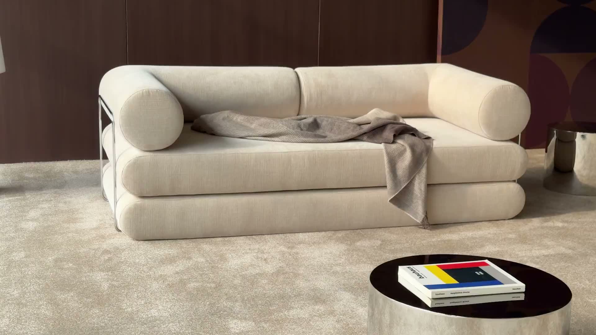 Circlus sovesofa gjøres om fra sofa til seng